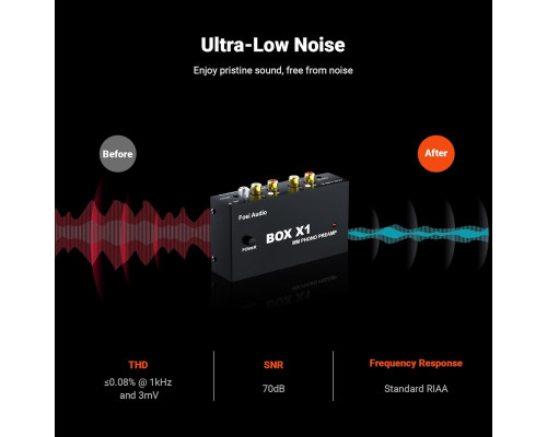 Фонокоректор Fosi Audio Box X1 для MM-програвача вінілових пластинок