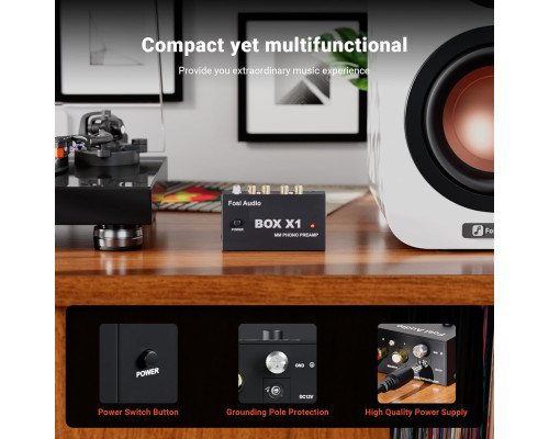Фонокоректор Fosi Audio Box X1 для MM-програвача вінілових пластинок