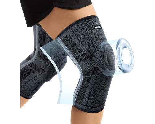 Компресійний бандаж на коліно з бічними стабілізаторами CAMBIVO Knee Support XL (2 шт. в упаковці)