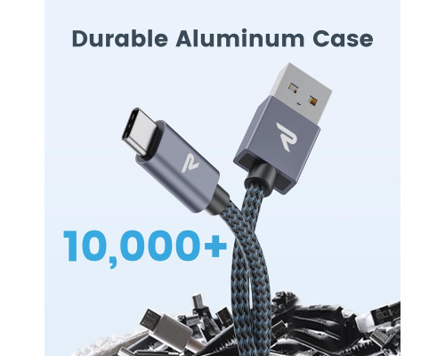 Короткий кабель для заряджання USB C RAMPOW 20 см