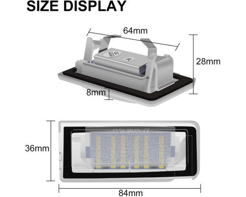 Ліхтар підсвічування номерного знака WinPower SMD LED (Комплект 2шт)