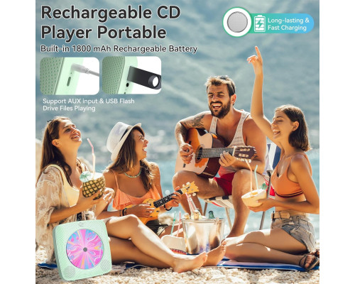 Портативний CD-програвач з акумулятором та Bluetooth