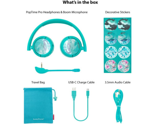 Дитячі Bluetooth-навушники BuddyPhones PopTime Pro