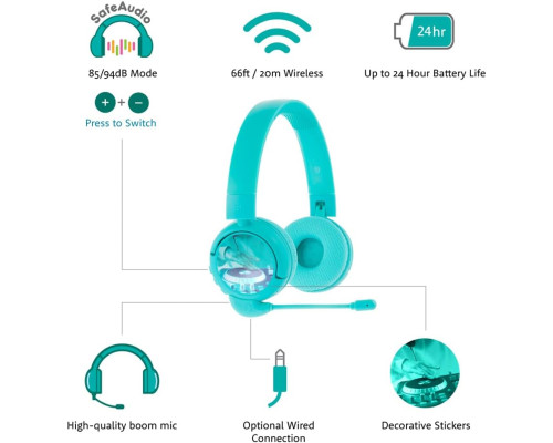 Дитячі Bluetooth-навушники BuddyPhones PopTime Pro