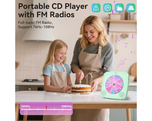 Портативний CD-програвач з акумулятором та Bluetooth