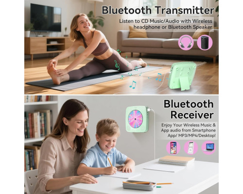 Портативний CD-програвач з акумулятором та Bluetooth