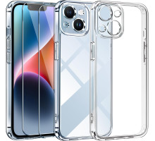 Чохол для iPhone 14 Plus з 2 захисними склом із загартованого скла
