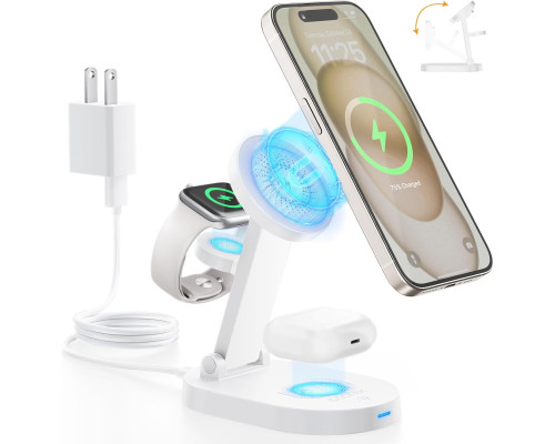 Бездротова зарядна станція iDsonix 18 Вт 3 в 1 для iPhone