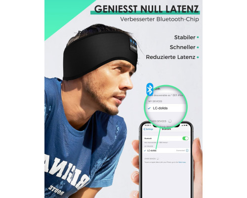 Пов'язка для сну з Bluetooth навушниками LC-dolida
