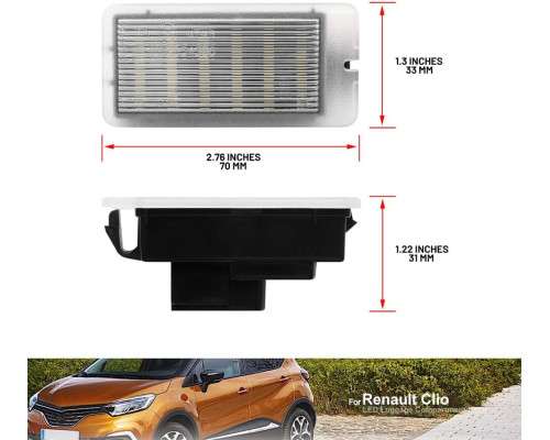Світлодіодне освітлення багажника NSLUMO для Renault Clio III IV V Fluence Captur I Laguna III II