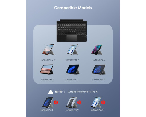 Клавіатура Microsoft Surface Pro для Pro 7 Plus/Pro 7/Pro 6/Pro 5/Pro 4/Pro 3