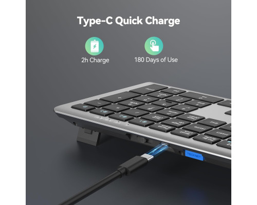 Бездротова клавіатура TECKNET Bluetooth