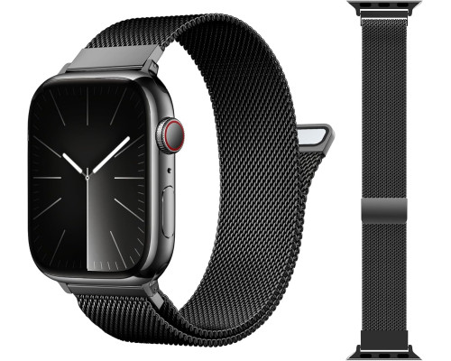 Ремінець для годинника сумісний з Apple Watch (чорний)