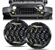 Круглі світлодіодні фари AAIWA діаметром 7 дюймів сумісні з J-eep Wrangler JK/JKU/TJ/LJ/CJ, Chevrolet, Ford та іншими