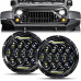 Круглі світлодіодні фари AAIWA діаметром 7 дюймів сумісні з J-eep Wrangler JK/JKU/TJ/LJ/CJ, Chevrolet, Ford та іншими