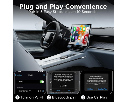 Бездротовий адаптер ITIDU CarPlay для Apple