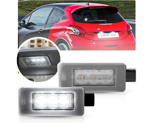 Світлодіодне підсвічування номерного знаку Peugeot 207 208 308 2008 3008 5008 Citroen C5 III RD 08