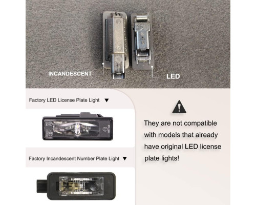 Світлодіодне підсвічування номерного знаку Peugeot 207 208 308 2008 3008 5008 Citroen C5 III RD 08
